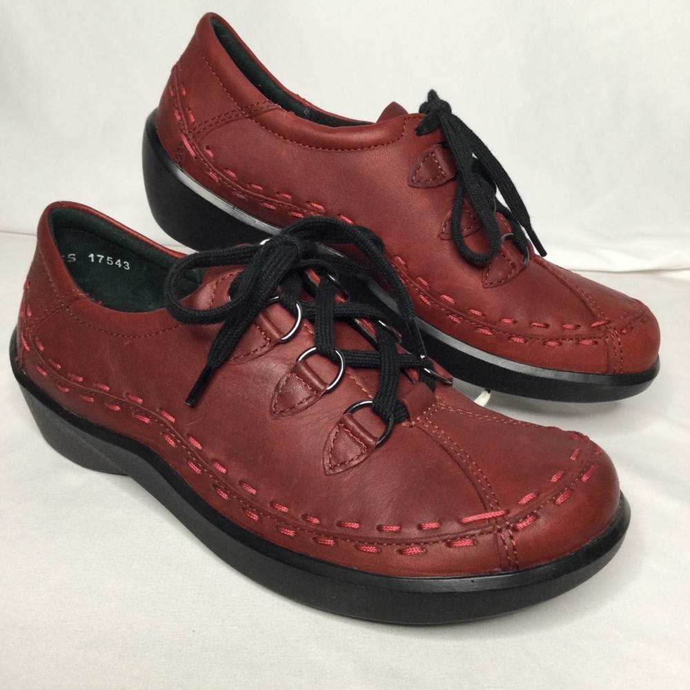 Ziera Women’s Rouge Red Leather Comfort Shoes 37